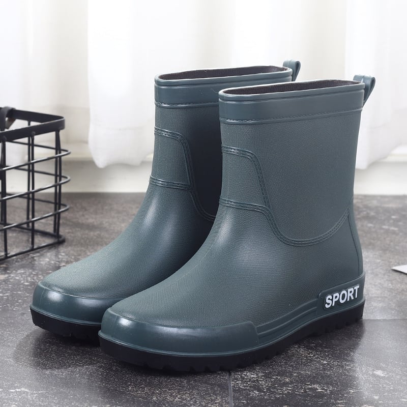 Vyriniai vandeniui atsparūs guminiai auliniai batai su aukštu kaklu ir plastmasine viršutine dalimi, skirtas lauko žvejybai ir darbui