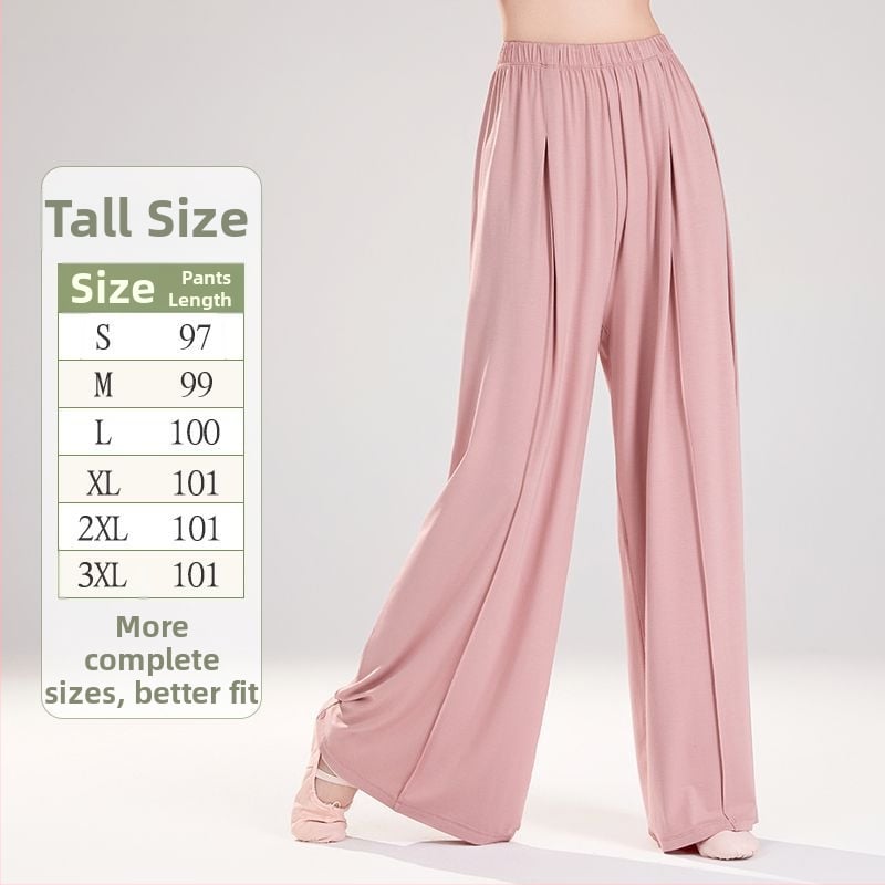 Moteriškos poliesterinės šokių kelnės su plačiomis kojomis, liaudies šokių stiliui, 2025 m. pavasaris