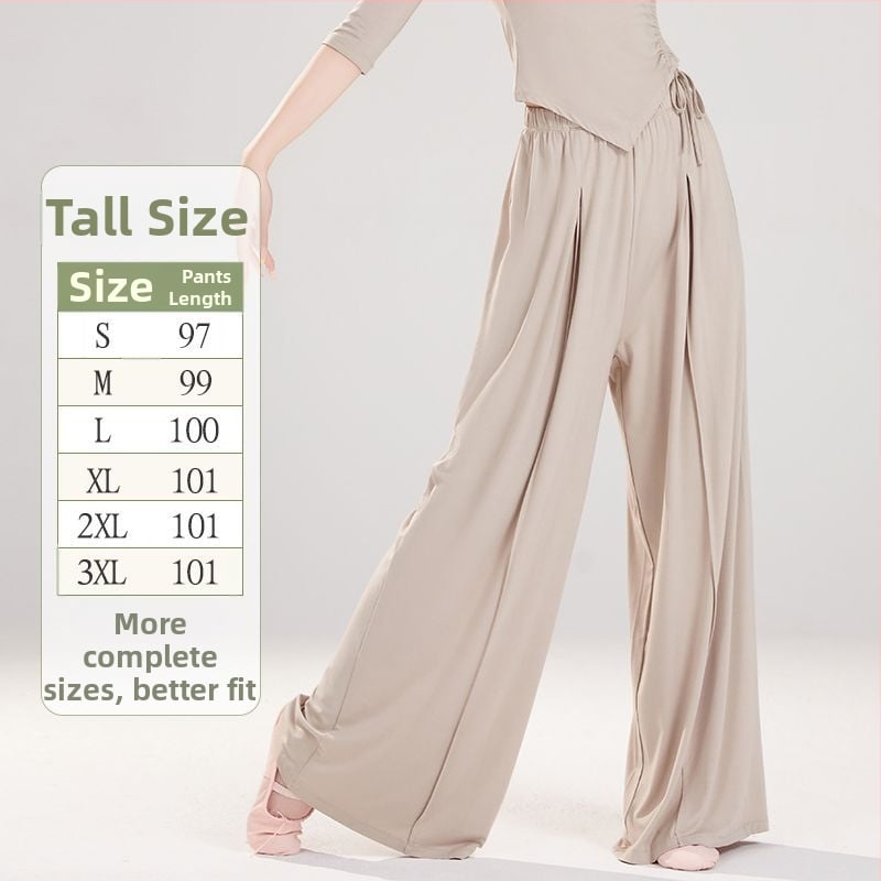 Moteriškos poliesterinės šokių kelnės su plačiomis kojomis, liaudies šokių stiliui, 2025 m. pavasaris