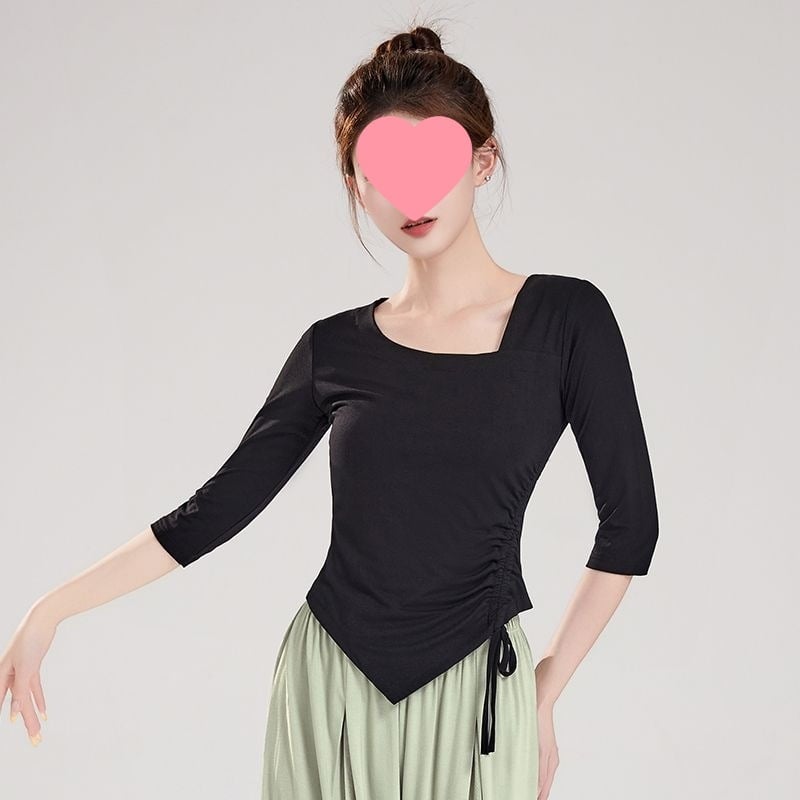 Moteriškos poliesterinės šokių kelnės su plačiomis kojomis, liaudies šokių stiliui, 2025 m. pavasaris