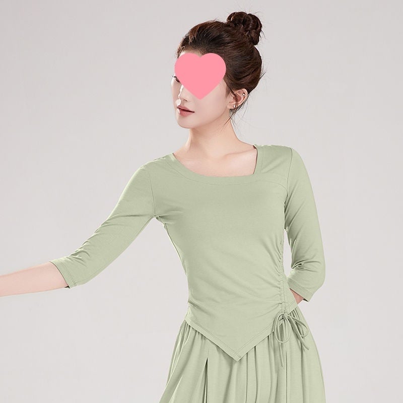 Moteriškos poliesterinės šokių kelnės su plačiomis kojomis, liaudies šokių stiliui, 2025 m. pavasaris