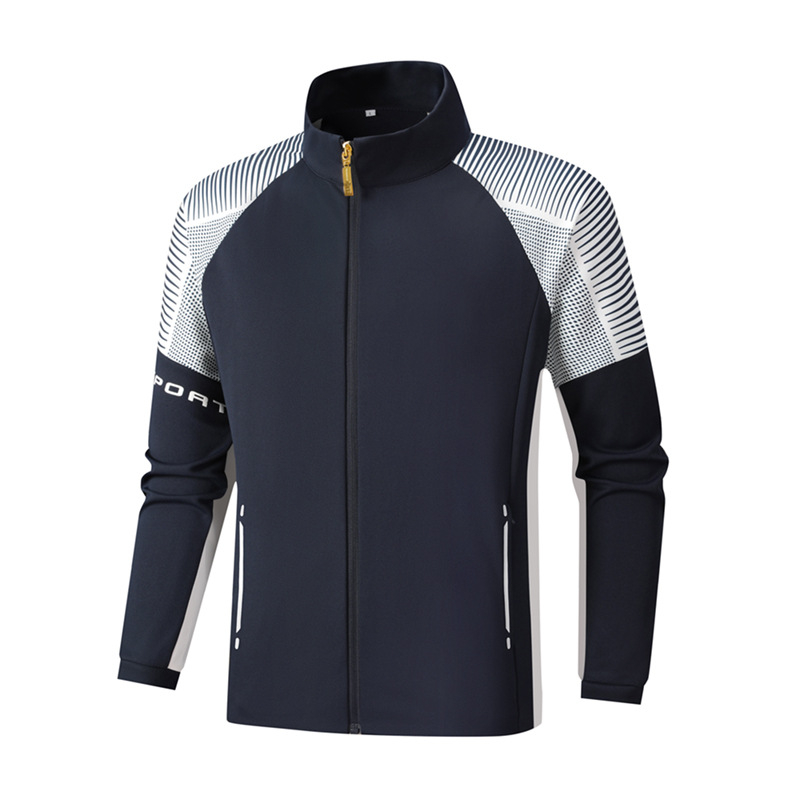 Unisex dryžuotas treniruočių komplektas su ilgomis rankovėmis ir revero apykakle, medvilnė, dviejų dalių sportinis kostiumas žiemai, pavasariui ir rudeniui