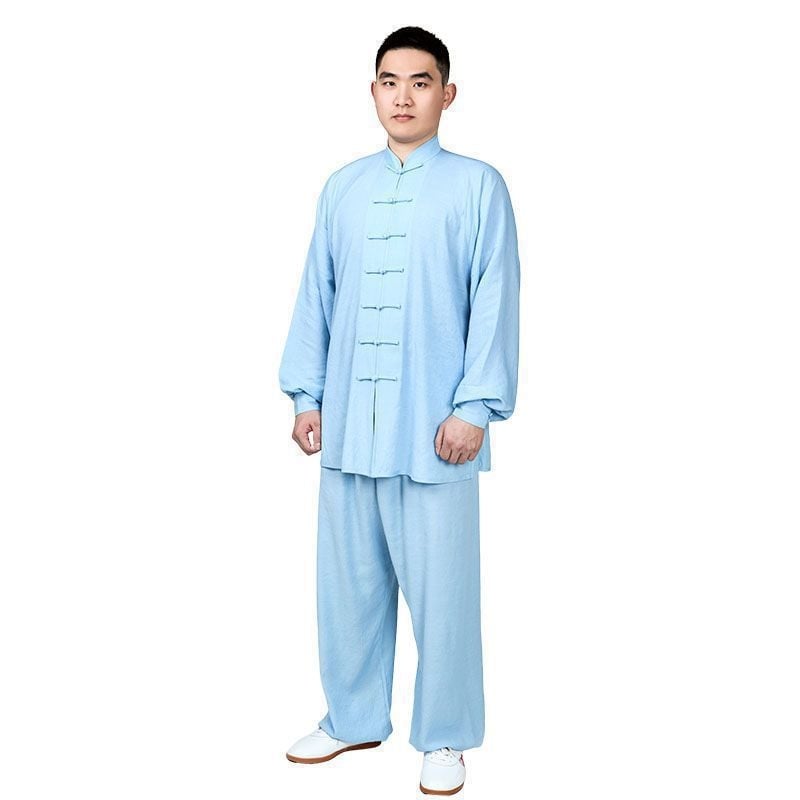 Tai Chi kostiumas moterims, Taoistų uniforma iš kanapių su Vinylon 31–50%, įdaila iš kanapės ir lino 31–50%, tinkamas vyresnėms moterims