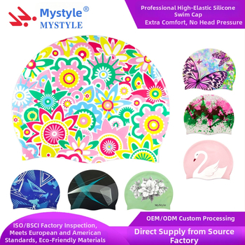 Silicone peldēšanas cepure ar apdruku, pieaugušajiem, piemērota peldēšanai un ūdenssportiem, Meister zīmols ar pielāgojamu logotipu