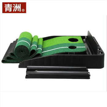 Golfa puttinga treniņkomplekta ar atgriezeno bumbu un barjeru, pārnēsājams, plastmasas mākslīgais zālens; logotipa druka; pielāgošana pieejama