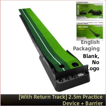 Golfa puttinga treniņkomplekta ar atgriezeno bumbu un barjeru, pārnēsājams, plastmasas mākslīgais zālens; logotipa druka; pielāgošana pieejama