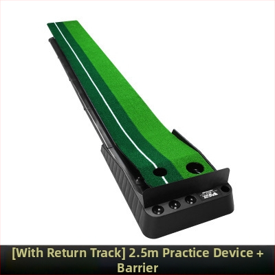 Golfa puttinga treniņkomplekta ar atgriezeno bumbu un barjeru, pārnēsājams, plastmasas mākslīgais zālens; logotipa druka; pielāgošana pieejama