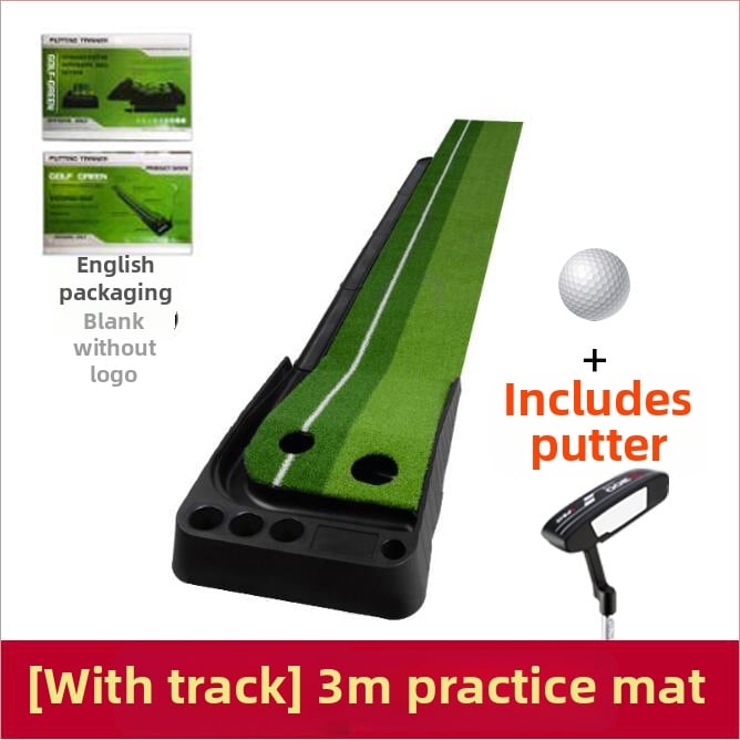 Golfa puttinga treniņkomplekta ar atgriezeno bumbu un barjeru, pārnēsājams, plastmasas mākslīgais zālens; logotipa druka; pielāgošana pieejama