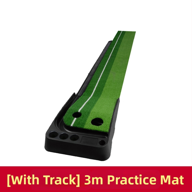 Golfa puttinga treniņkomplekta ar atgriezeno bumbu un barjeru, pārnēsājams, plastmasas mākslīgais zālens; logotipa druka; pielāgošana pieejama