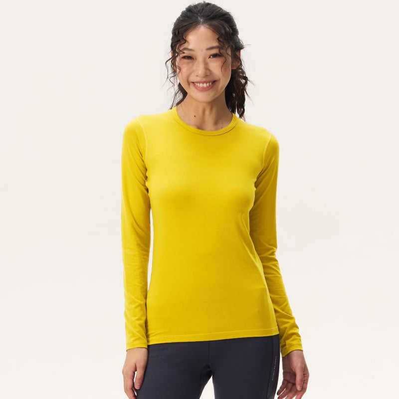 Grey Shell Merino Wool Quick-Dry Μακριά Μανίκια T‑Shirt Γυναικών – Διαπνοή, Αθλητικό Για Πεζοπορία και Τρέξιμο