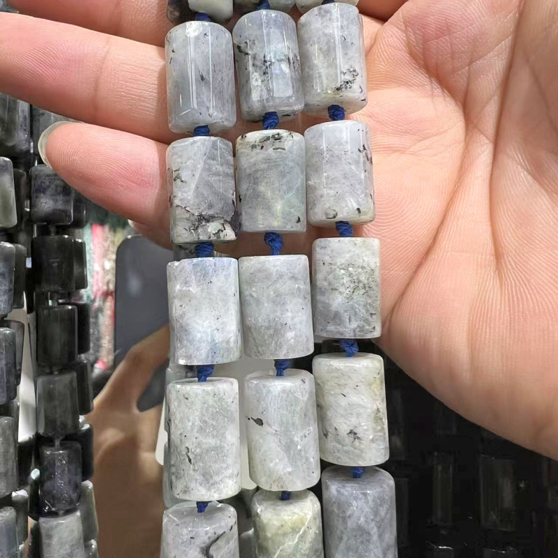 Természetes kristályból készült facettált cilindrikus gyöngyök DIY karkötők és nyakláncokhoz