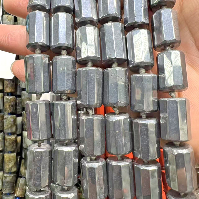 Természetes kristályból készült facettált cilindrikus gyöngyök DIY karkötők és nyakláncokhoz