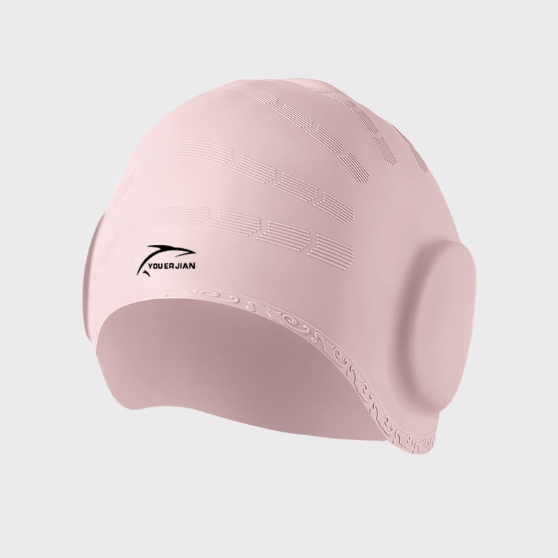 Silikona peldēšanas cepure, brīvi pieguļoša, universāla pieaugušajiem, piemērota gariem matiem, ausu aizsardzība