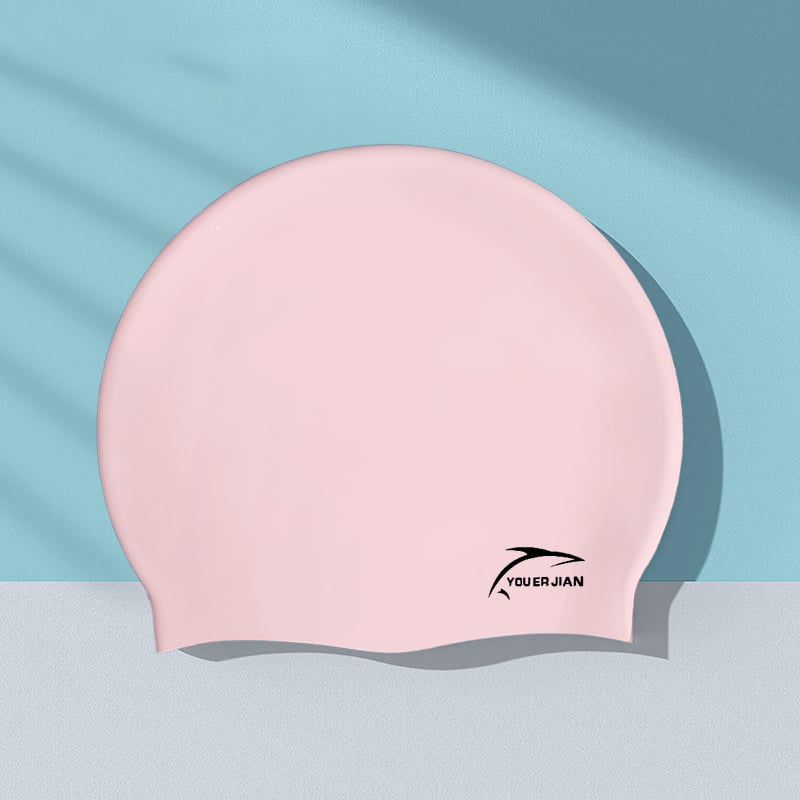 Silikona peldēšanas cepure, brīvi pieguļoša, universāla pieaugušajiem, piemērota gariem matiem, ausu aizsardzība