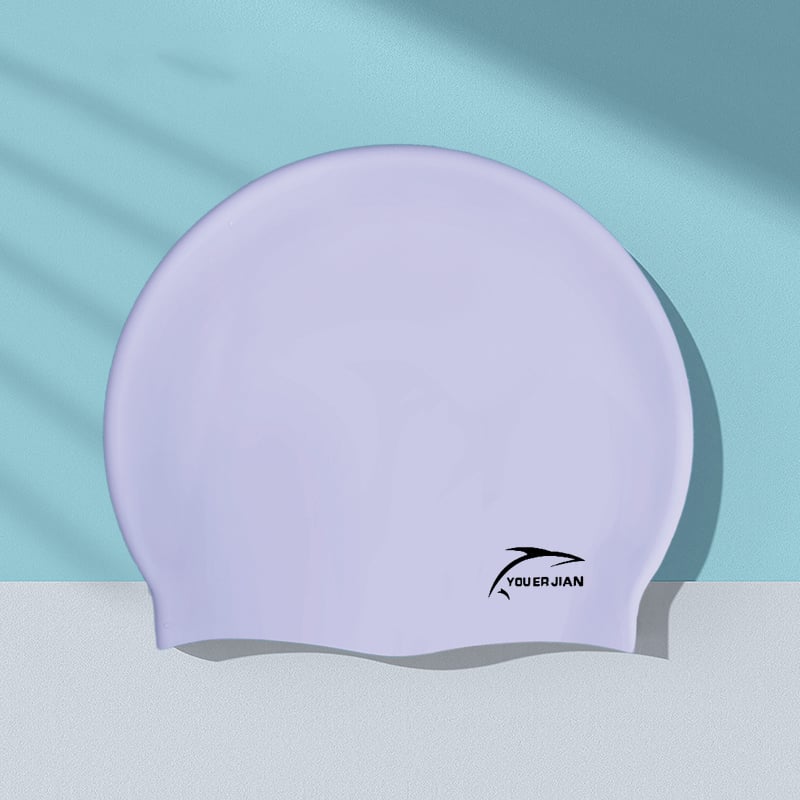 Silikona peldēšanas cepure, brīvi pieguļoša, universāla pieaugušajiem, piemērota gariem matiem, ausu aizsardzība