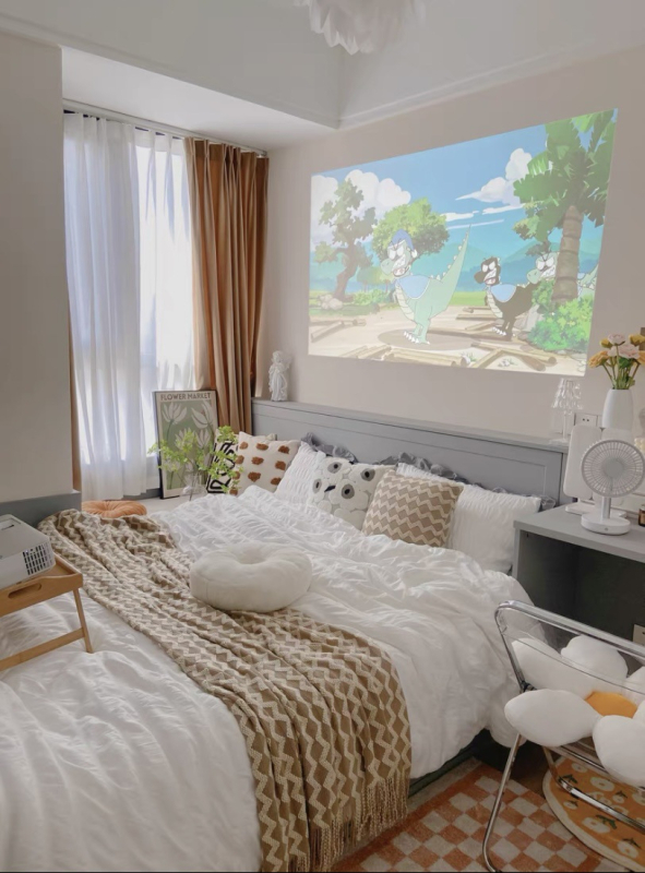 Nordijskog stila žuto-siva rebrasta pletiva deka za kauč, krevet i hotelsku dekoraciju