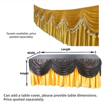 Φούστα τραπεζιού – σατέν, ορθογώνιο σχήμα, μοντέρνο μινιμαλιστικό στυλ, αδειοδοτημένη ιδιωτική ετικέτα