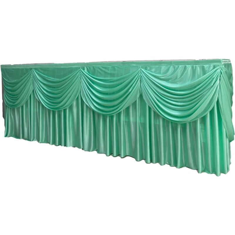 Φούστα τραπεζιού – σατέν, ορθογώνιο σχήμα, μοντέρνο μινιμαλιστικό στυλ, αδειοδοτημένη ιδιωτική ετικέτα