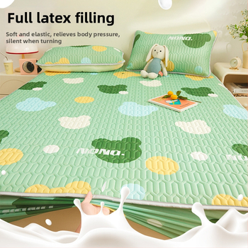 Natūralus lateksas Ice Silk lovos komplektas, 3 dalys, šiuolaikinis minimalistinis stilius, latekso kiekis 90%+