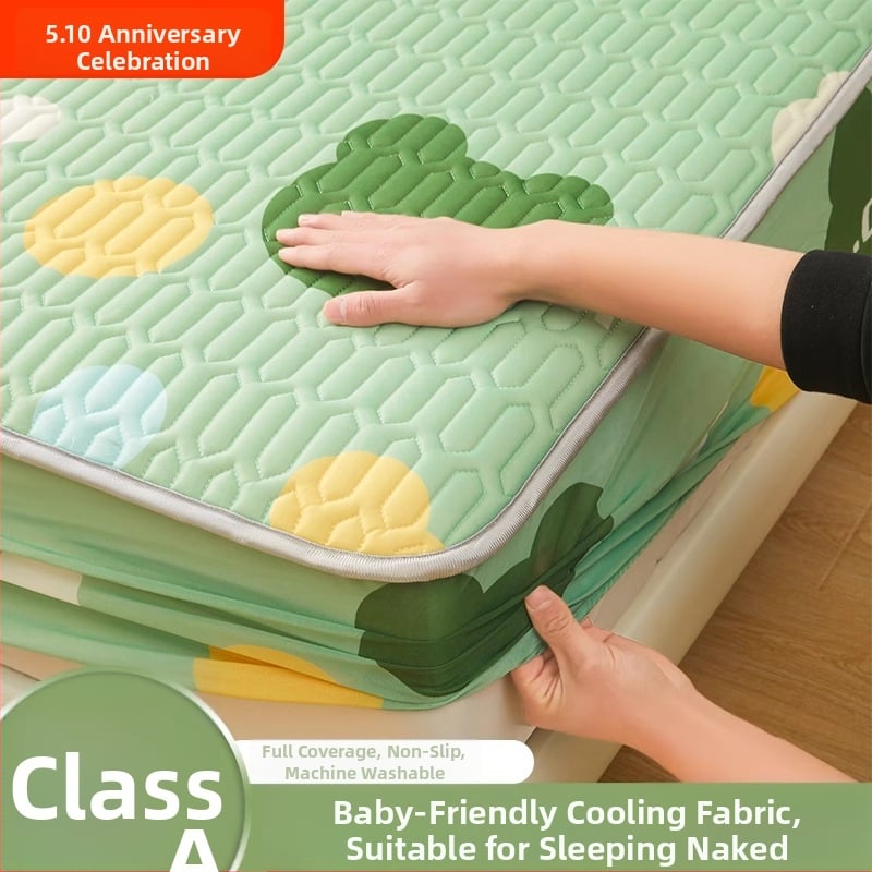 Natūralus lateksas Ice Silk lovos komplektas, 3 dalys, šiuolaikinis minimalistinis stilius, latekso kiekis 90%+