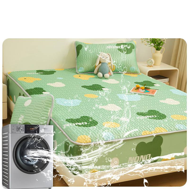 Natūralus lateksas Ice Silk lovos komplektas, 3 dalys, šiuolaikinis minimalistinis stilius, latekso kiekis 90%+