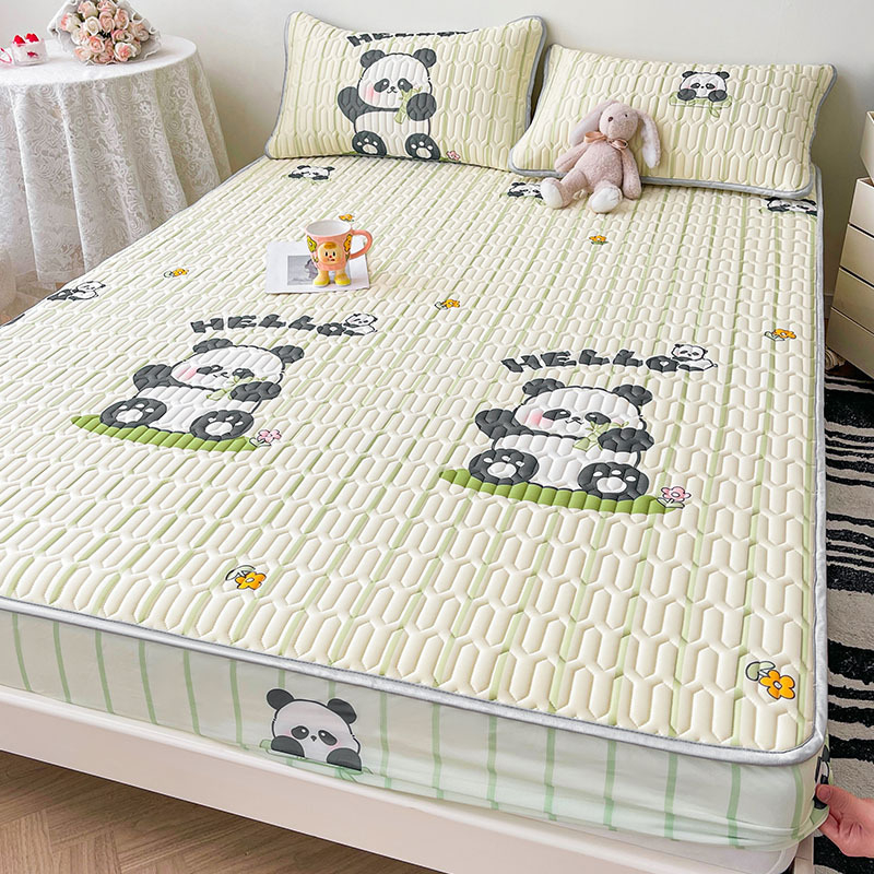 Natūralus lateksas Ice Silk lovos komplektas, 3 dalys, šiuolaikinis minimalistinis stilius, latekso kiekis 90%+