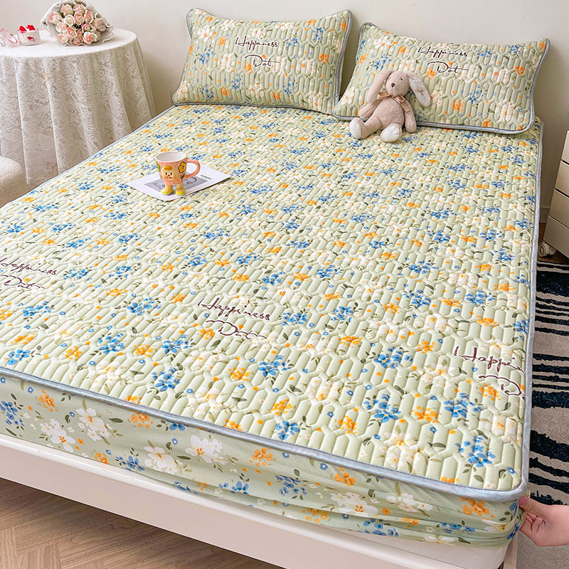 Natūralus lateksas Ice Silk lovos komplektas, 3 dalys, šiuolaikinis minimalistinis stilius, latekso kiekis 90%+