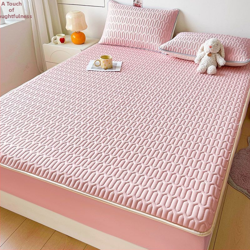 Natūralus lateksas Ice Silk lovos komplektas, 3 dalys, šiuolaikinis minimalistinis stilius, latekso kiekis 90%+