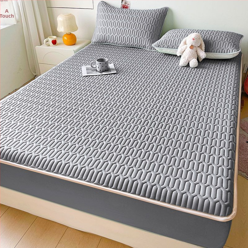 Natūralus lateksas Ice Silk lovos komplektas, 3 dalys, šiuolaikinis minimalistinis stilius, latekso kiekis 90%+