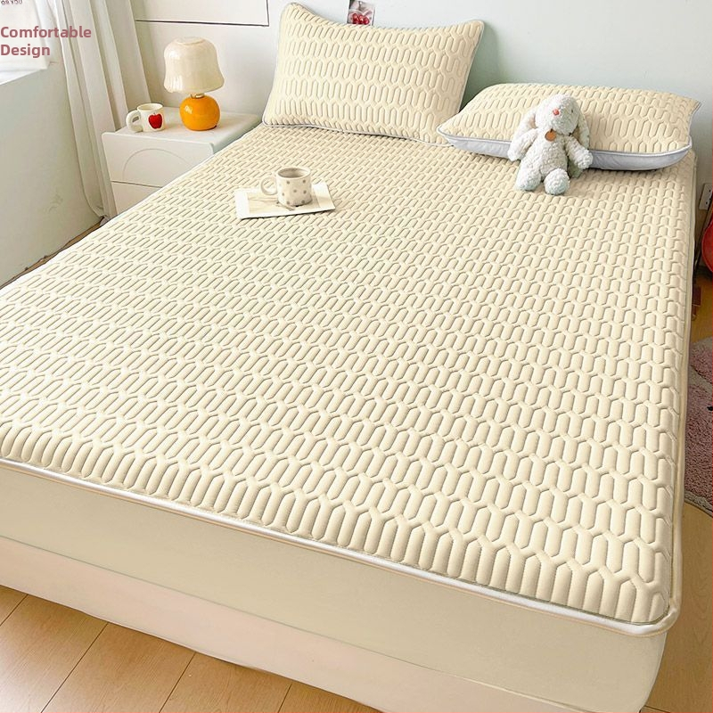 Natūralus lateksas Ice Silk lovos komplektas, 3 dalys, šiuolaikinis minimalistinis stilius, latekso kiekis 90%+