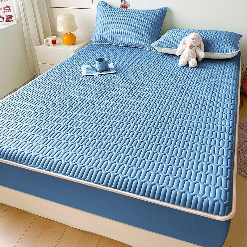 Natūralus lateksas Ice Silk lovos komplektas, 3 dalys, šiuolaikinis minimalistinis stilius, latekso kiekis 90%+