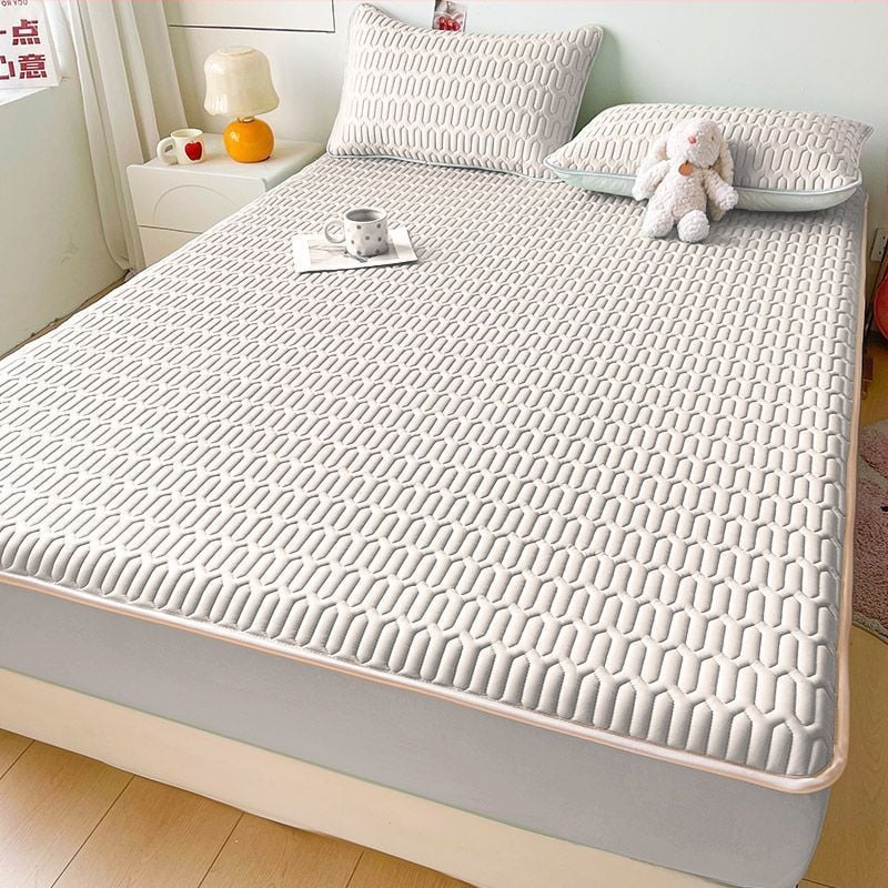 Natūralus lateksas Ice Silk lovos komplektas, 3 dalys, šiuolaikinis minimalistinis stilius, latekso kiekis 90%+