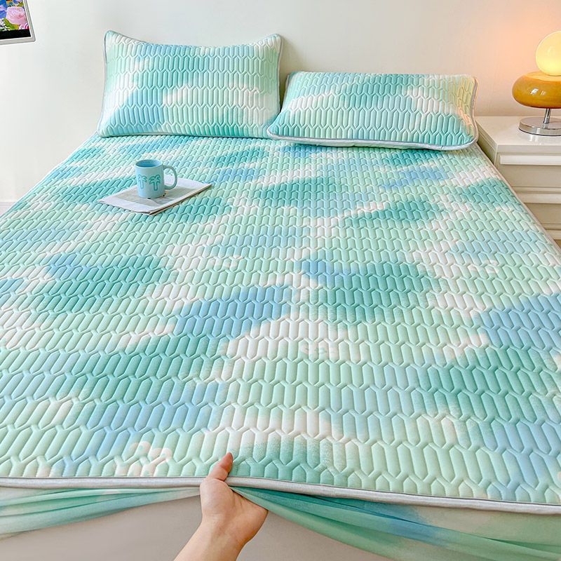 Natūralus lateksas Ice Silk lovos komplektas, 3 dalys, šiuolaikinis minimalistinis stilius, latekso kiekis 90%+