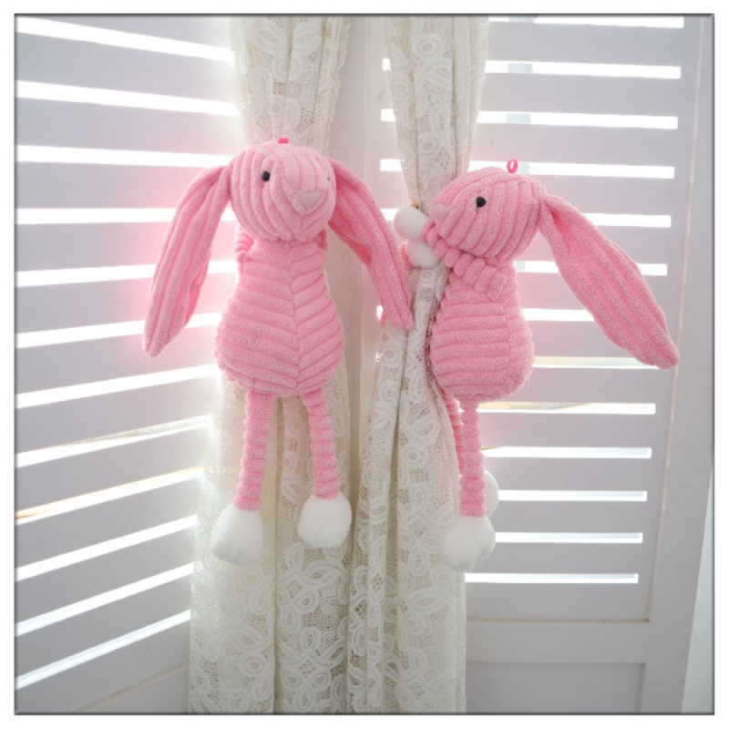 Mediniai užuolaidų raišteliai – dryžuoto miško gyvūnų motyvas, modernus minimalistinis stilius, pora