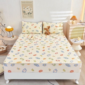 Latekso čiužinio kilimėlių rinkinys (trys dalys), natūralus lateksas, latekso kiekis 70–80%, pritaikymas, audimas: spauda, stilius: korėjietiškas.