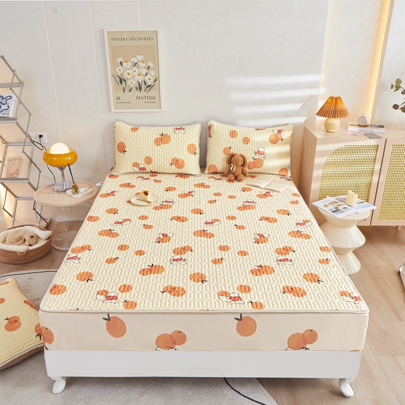 Latekso čiužinio kilimėlių rinkinys (trys dalys), natūralus lateksas, latekso kiekis 70–80%, pritaikymas, audimas: spauda, stilius: korėjietiškas.