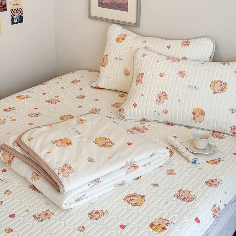 Natūralus latekso šaldymo kilimėlių rinkinys | latekso kiekis 70–80% | spausdinama audinys | trijų–keturių dalių rinkinys