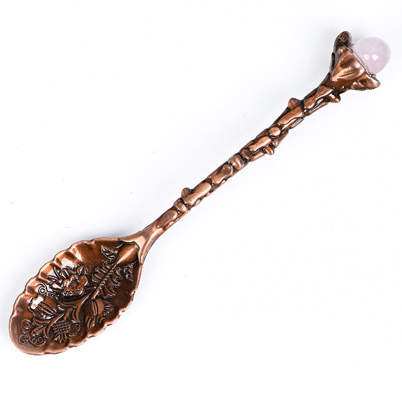 Ametistno kristalna žlica za kavu – vintage ukrašena miješalica, nepravilna polirana žlica za desert od kamena; Materijal: ametist; Marka: Supreme Good Square; Stil: Moderna jednostavnost; Težina: 0.1 kg; Pakiranje: PP vrećica
