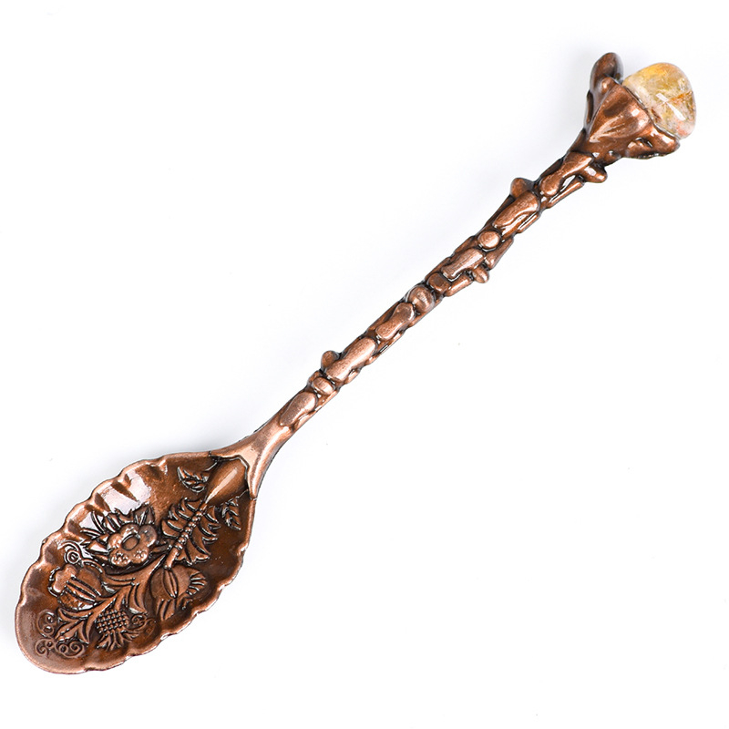 Ametistno kristalna žlica za kavu – vintage ukrašena miješalica, nepravilna polirana žlica za desert od kamena; Materijal: ametist; Marka: Supreme Good Square; Stil: Moderna jednostavnost; Težina: 0.1 kg; Pakiranje: PP vrećica