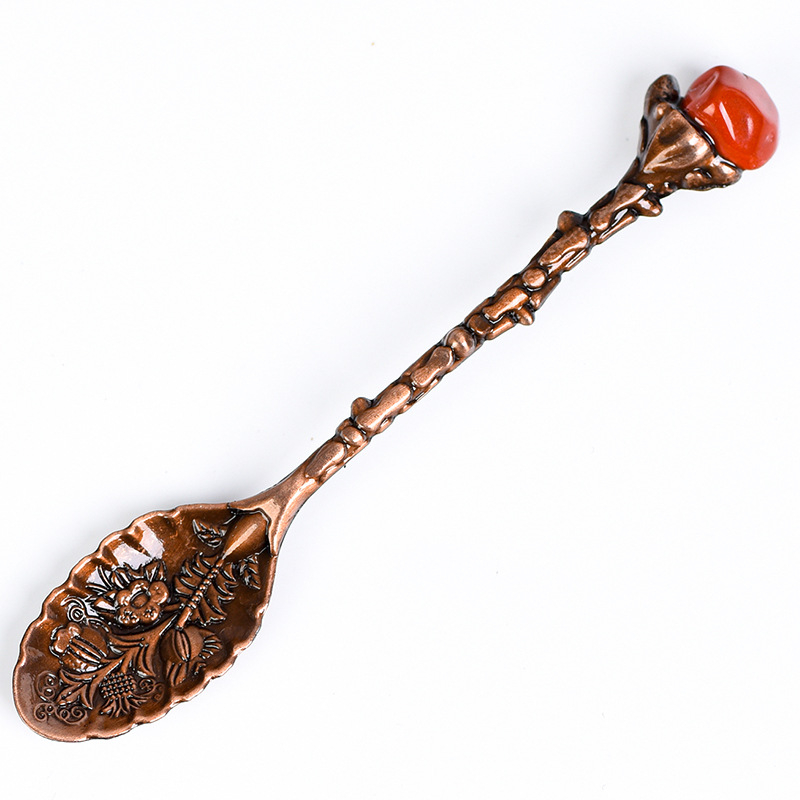 Ametistno kristalna žlica za kavu – vintage ukrašena miješalica, nepravilna polirana žlica za desert od kamena; Materijal: ametist; Marka: Supreme Good Square; Stil: Moderna jednostavnost; Težina: 0.1 kg; Pakiranje: PP vrećica