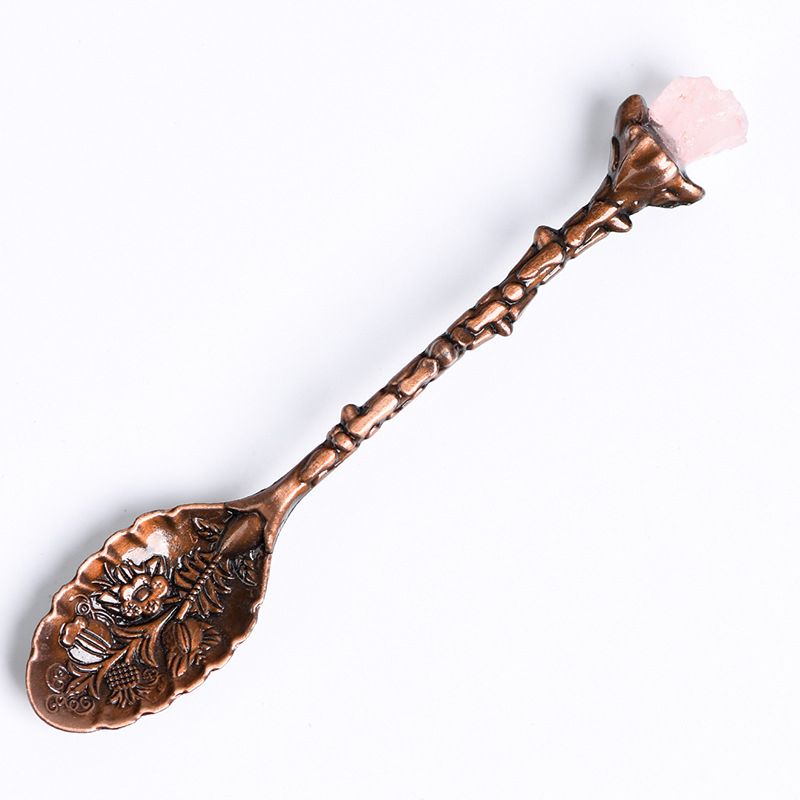 Ametistno kristalna žlica za kavu – vintage ukrašena miješalica, nepravilna polirana žlica za desert od kamena; Materijal: ametist; Marka: Supreme Good Square; Stil: Moderna jednostavnost; Težina: 0.1 kg; Pakiranje: PP vrećica