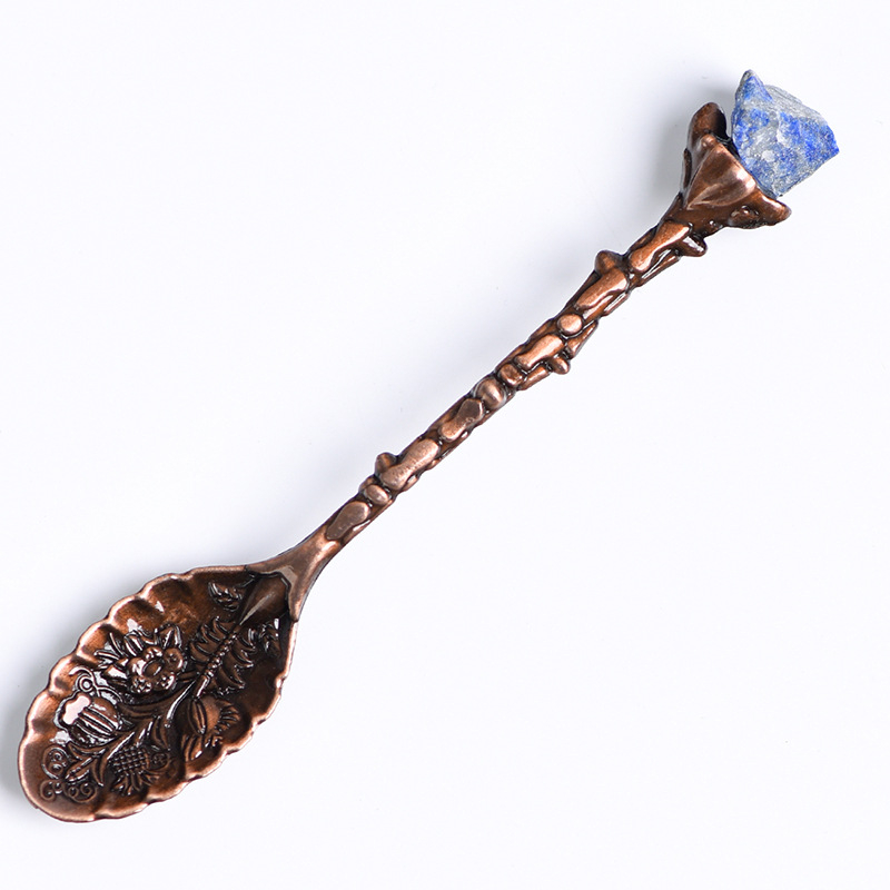 Ametistno kristalna žlica za kavu – vintage ukrašena miješalica, nepravilna polirana žlica za desert od kamena; Materijal: ametist; Marka: Supreme Good Square; Stil: Moderna jednostavnost; Težina: 0.1 kg; Pakiranje: PP vrećica