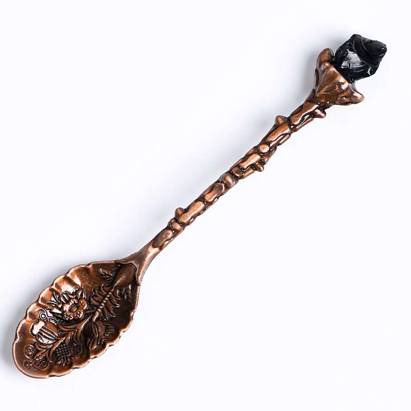 Ametistno kristalna žlica za kavu – vintage ukrašena miješalica, nepravilna polirana žlica za desert od kamena; Materijal: ametist; Marka: Supreme Good Square; Stil: Moderna jednostavnost; Težina: 0.1 kg; Pakiranje: PP vrećica