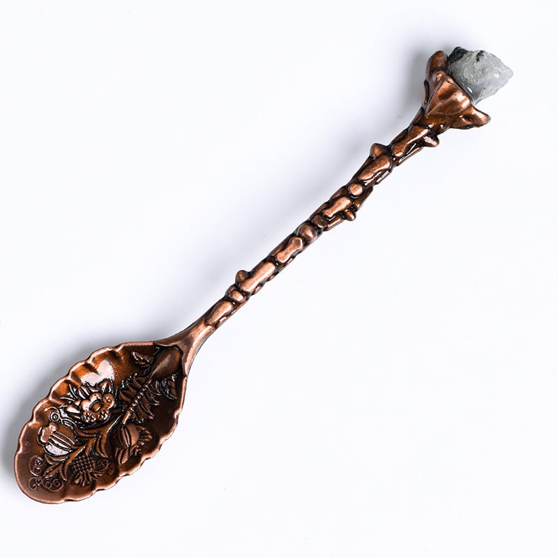 Ametistno kristalna žlica za kavu – vintage ukrašena miješalica, nepravilna polirana žlica za desert od kamena; Materijal: ametist; Marka: Supreme Good Square; Stil: Moderna jednostavnost; Težina: 0.1 kg; Pakiranje: PP vrećica