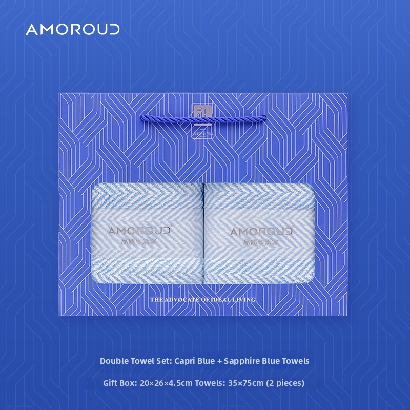 Mufando Dovanų komplektas vonios rankšluosčiams – Elegantiški prabangūs rankšluosčiai, Coral Fleece, 280 g, Siuvimas, Dovanų Dėžutė