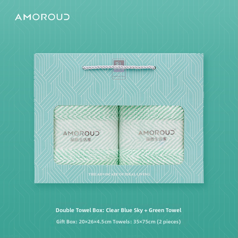 Mufando Dovanų komplektas vonios rankšluosčiams – Elegantiški prabangūs rankšluosčiai, Coral Fleece, 280 g, Siuvimas, Dovanų Dėžutė