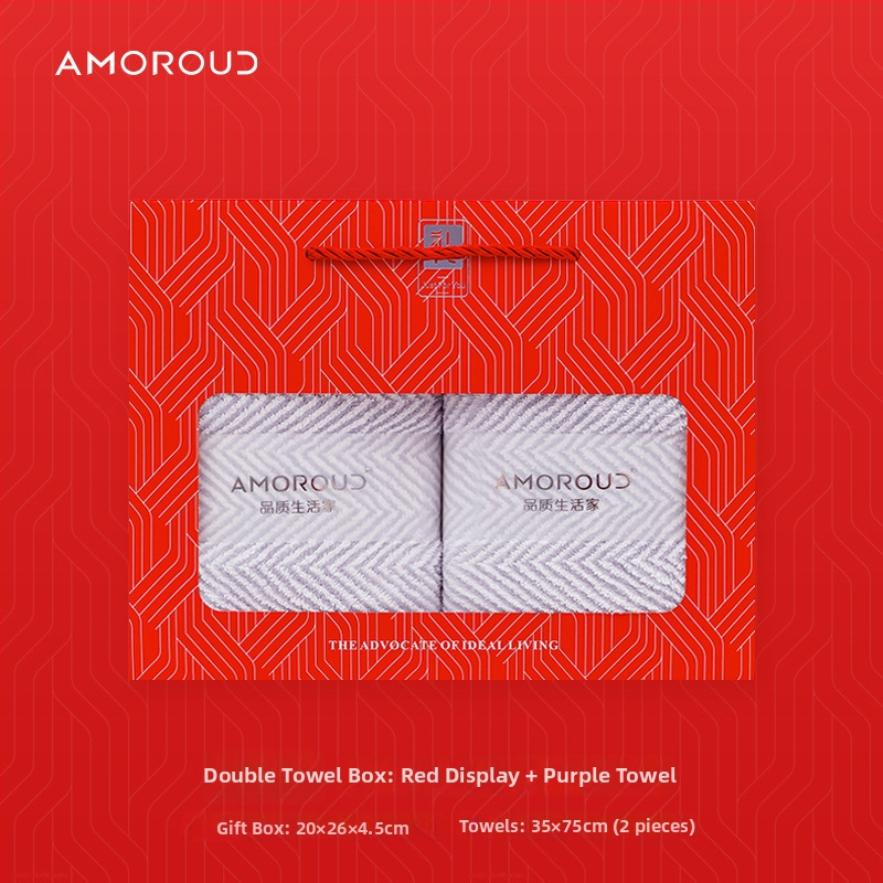 Mufando Dovanų komplektas vonios rankšluosčiams – Elegantiški prabangūs rankšluosčiai, Coral Fleece, 280 g, Siuvimas, Dovanų Dėžutė