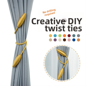 Užuolaidų raišteliai (poros) – Prekės ženklas Unique, Medžiaga: Audinys, Stilius: Nordic