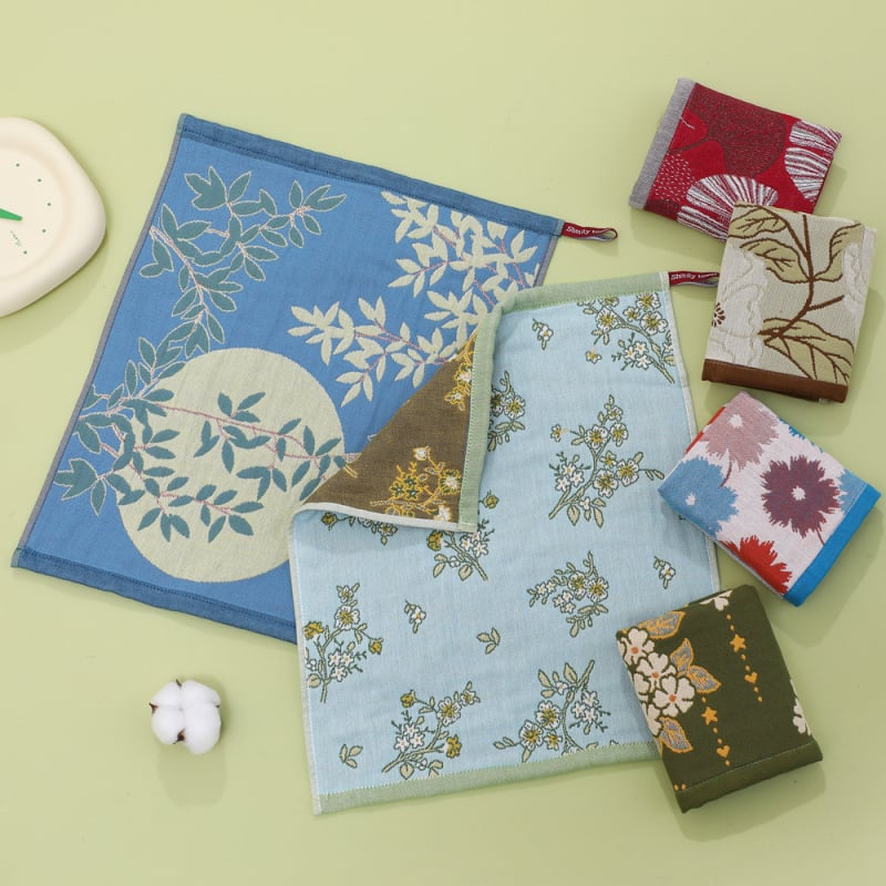 100% pamut arc törölköző, négy réteg, jacquard szövés, nemzeti stílusú motívum, logó nyomtatás