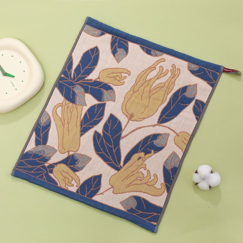 100% pamut arc törölköző, négy réteg, jacquard szövés, nemzeti stílusú motívum, logó nyomtatás